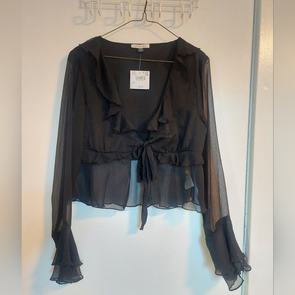 American Eagle Outfitters Tops - American Eagle Outfitters Black Sheer Blouse